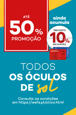 &Oacute;culos de sol com at&eacute; 50% de promo&ccedil;&atilde;o + acumula ainda 10% em cart&atilde;o continente - consulta condi&ccedil;&otilde;es na categoria de &oacute;tica